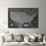 Load image into Gallery viewer, Pinnable USA Journey Map • Carbon Black