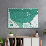 Load image into Gallery viewer, Pinnable USA Journey Map • Modern Green