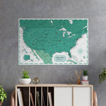 Load image into Gallery viewer, Pinnable USA Journey Map • Modern Green