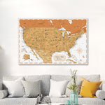 Load image into Gallery viewer, Pinnable USA Journey Map • Modern Orange