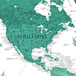 Load image into Gallery viewer, Pinnable World Journey Map • Modern Green