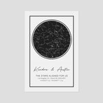 Load image into Gallery viewer, Star Map • Circle (White / Black)