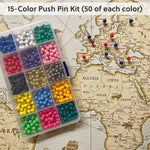 Load image into Gallery viewer, Pinnable USA Journey Map • Modern Blue / Black