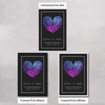 Load image into Gallery viewer, Star Map • Heart (Black / Nebula)