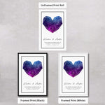 Load image into Gallery viewer, Star Map • Heart (White / Nebula)