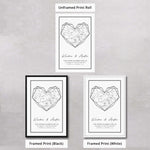 Load image into Gallery viewer, Star Map • Heart (White / White)