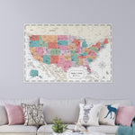Load image into Gallery viewer, Pinnable USA Journey Map • Multi-Colored