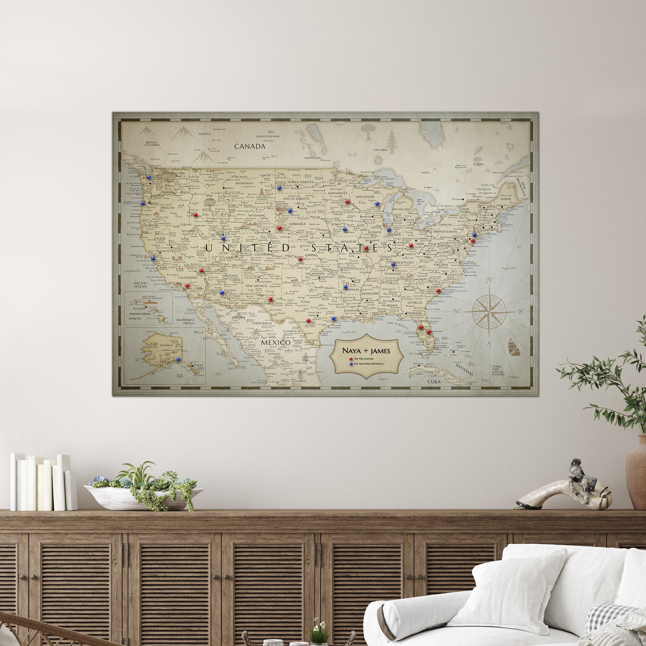 Pinnable USA Journey Map • Vintage Explorer