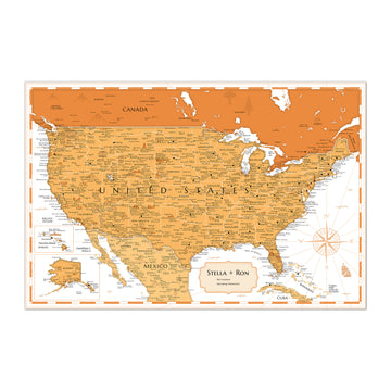 Map Push Pins - Orange - The Map Shop