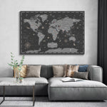 Load image into Gallery viewer, Pinnable World Journey Map • Carbon Black
