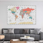 Load image into Gallery viewer, Pinnable World Journey Map • Multi-Colored
